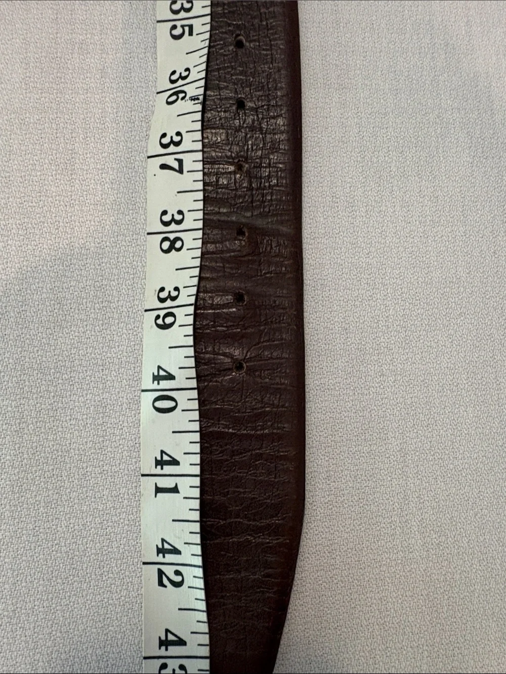 Towncraft Dark Brown Leather Mid Century Vintage Belt with Silver-Tone Buckle 38